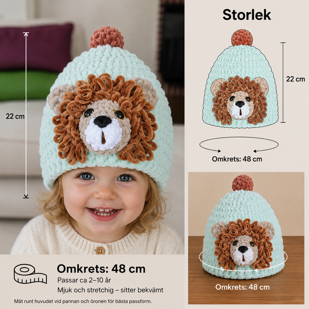 Mössa med lejon